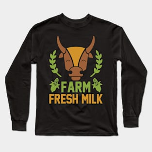 Farm Fresh Milk T Shirt For Women Men Long Sleeve T-Shirt